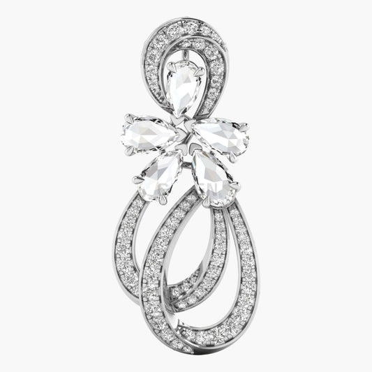 Cascade Blossom Diamond Pendant with Chain