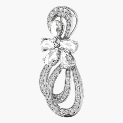 Cascade Blossom Diamond Pendant with Chain