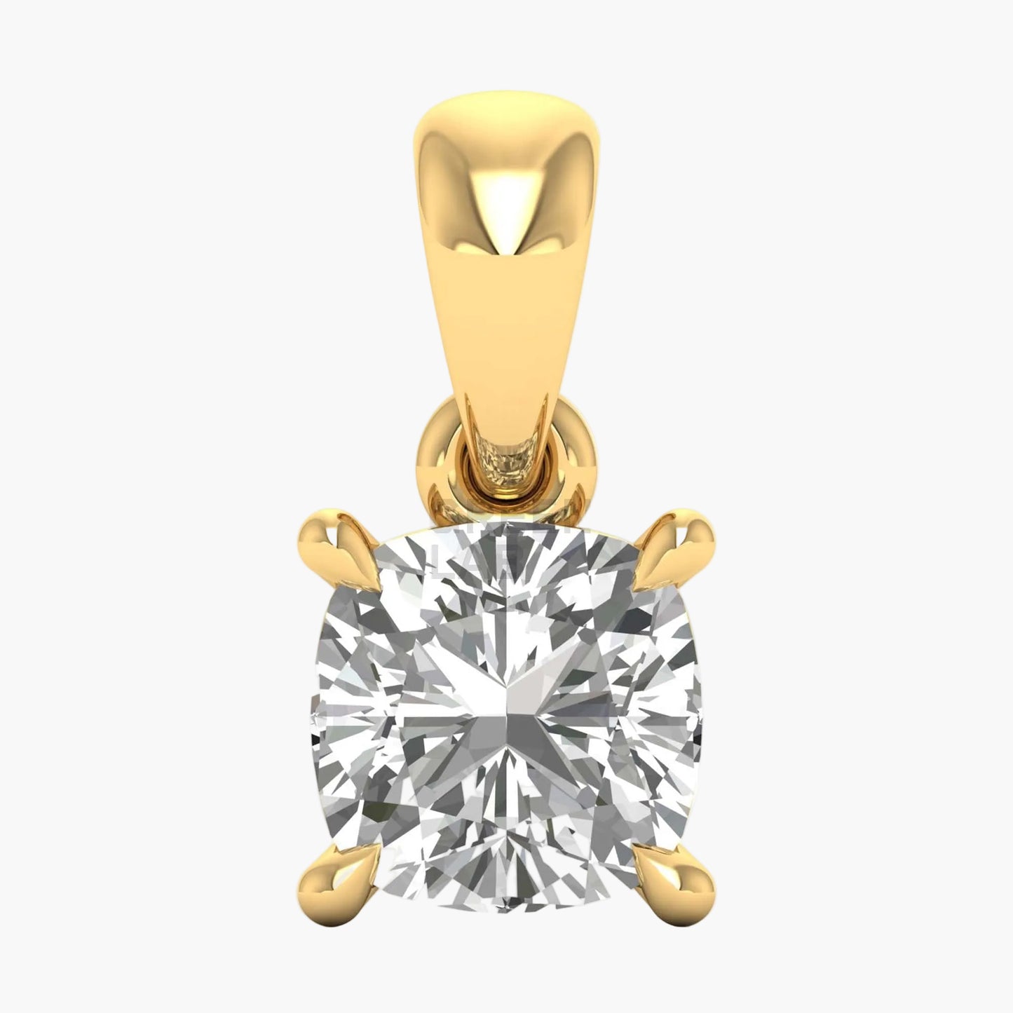 Cushion Brilliance Solitaire Diamond Pendant