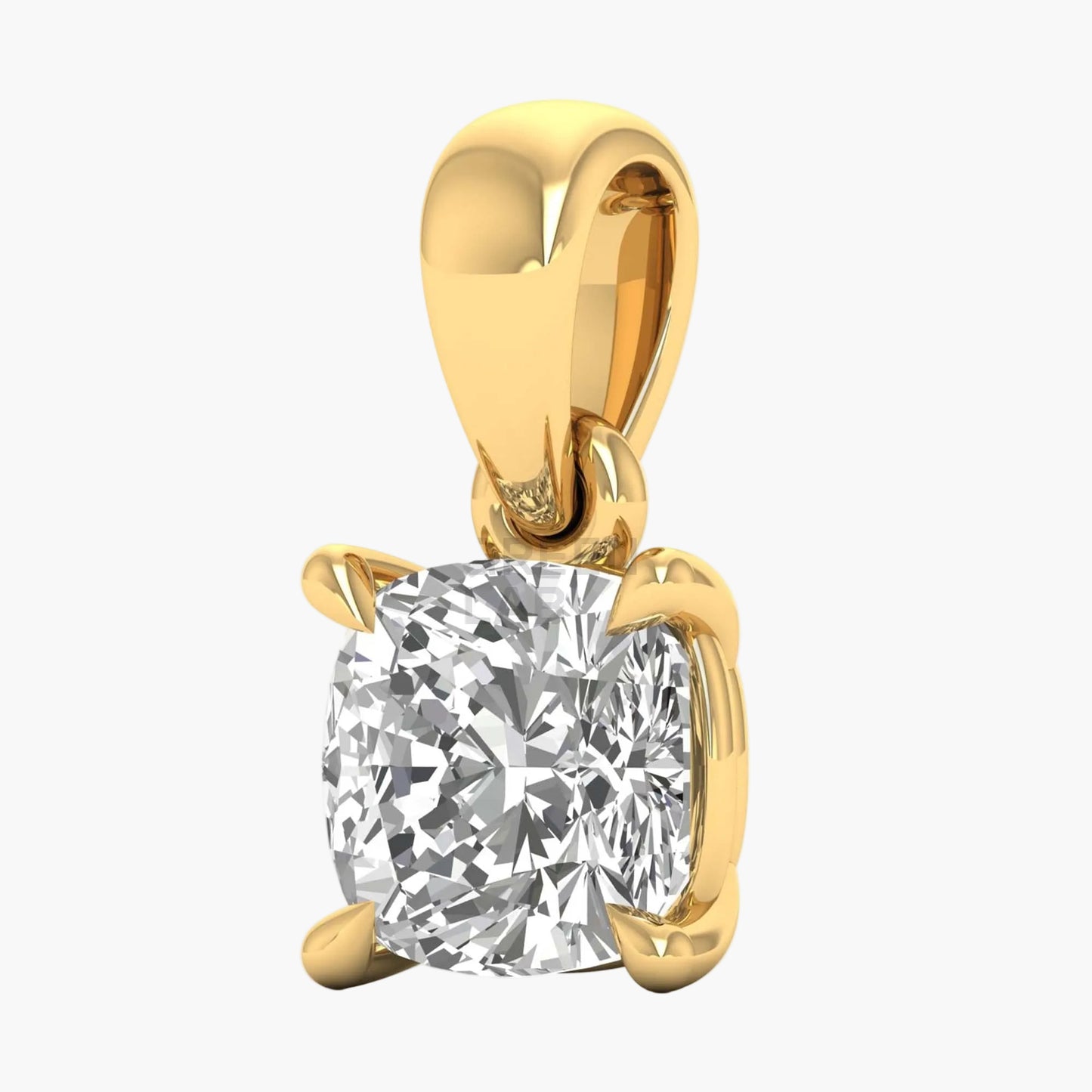 Classic Cushion Cut Diamond Solitaire Pendant