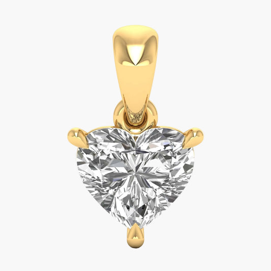 Heart Brilliance Solitaire Diamond Pendant