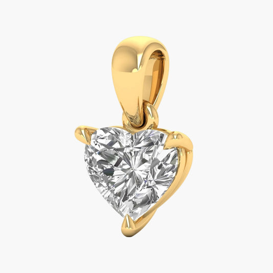 Heart Brilliance Solitaire Diamond Pendant