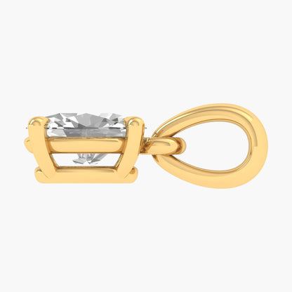 Oval Solitaire Diamond Pendant
