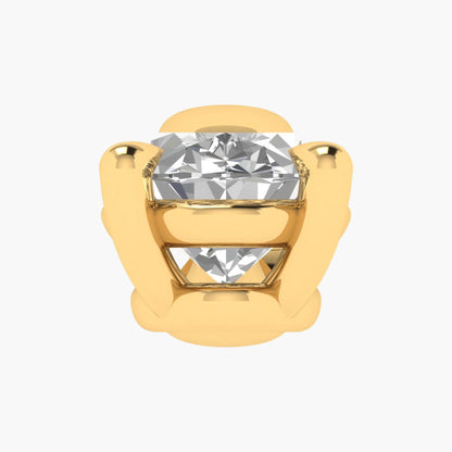 Oval Solitaire Diamond Pendant