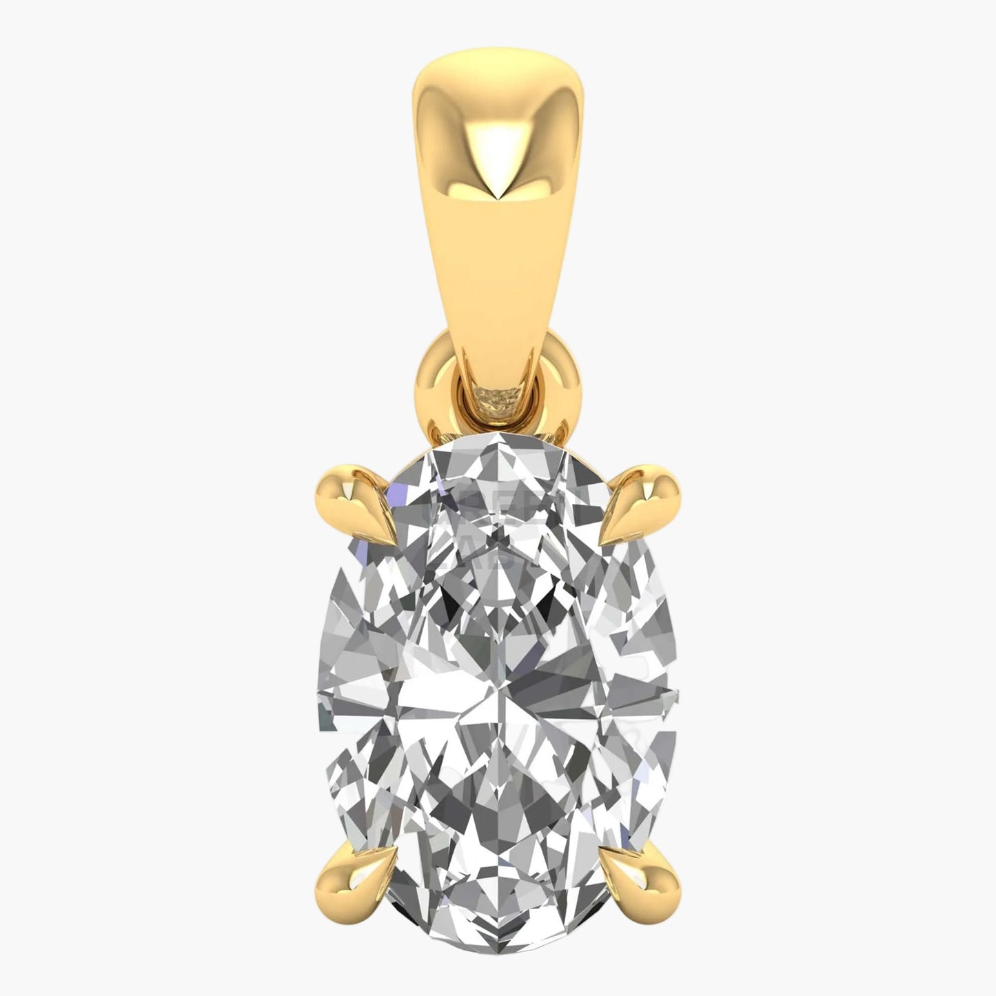 Oval Brilliance Solitaire Diamond Pendant