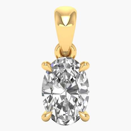 Oval Brilliance Solitaire Diamond Pendant