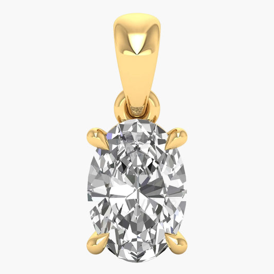 Oval Brilliance Solitaire Diamond Pendant