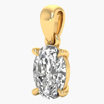 Oval Brilliance Solitaire Diamond Pendant
