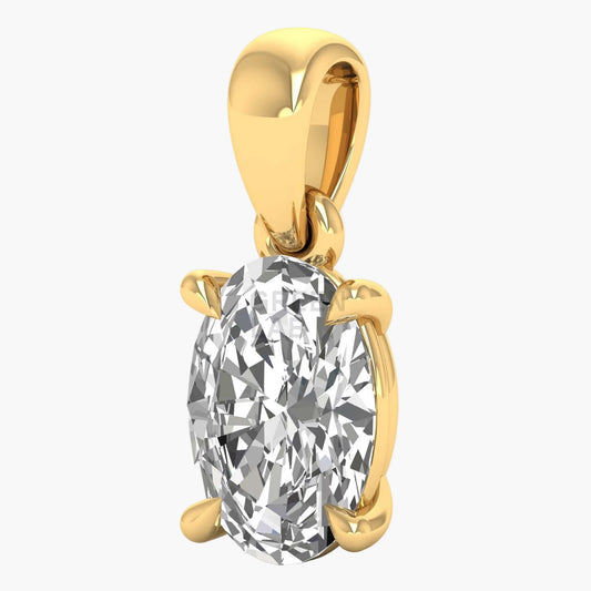 Oval Brilliance Solitaire Diamond Pendant
