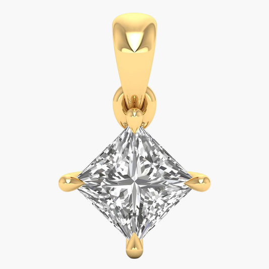 Princess Solitaire Elegance Diamond Pendant