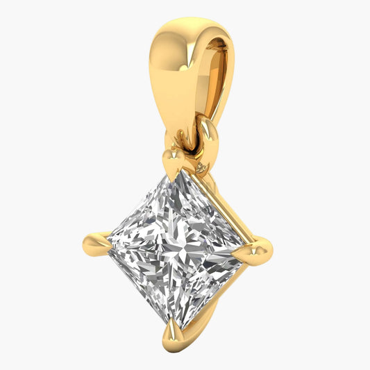Princess Solitaire Elegance Diamond Pendant