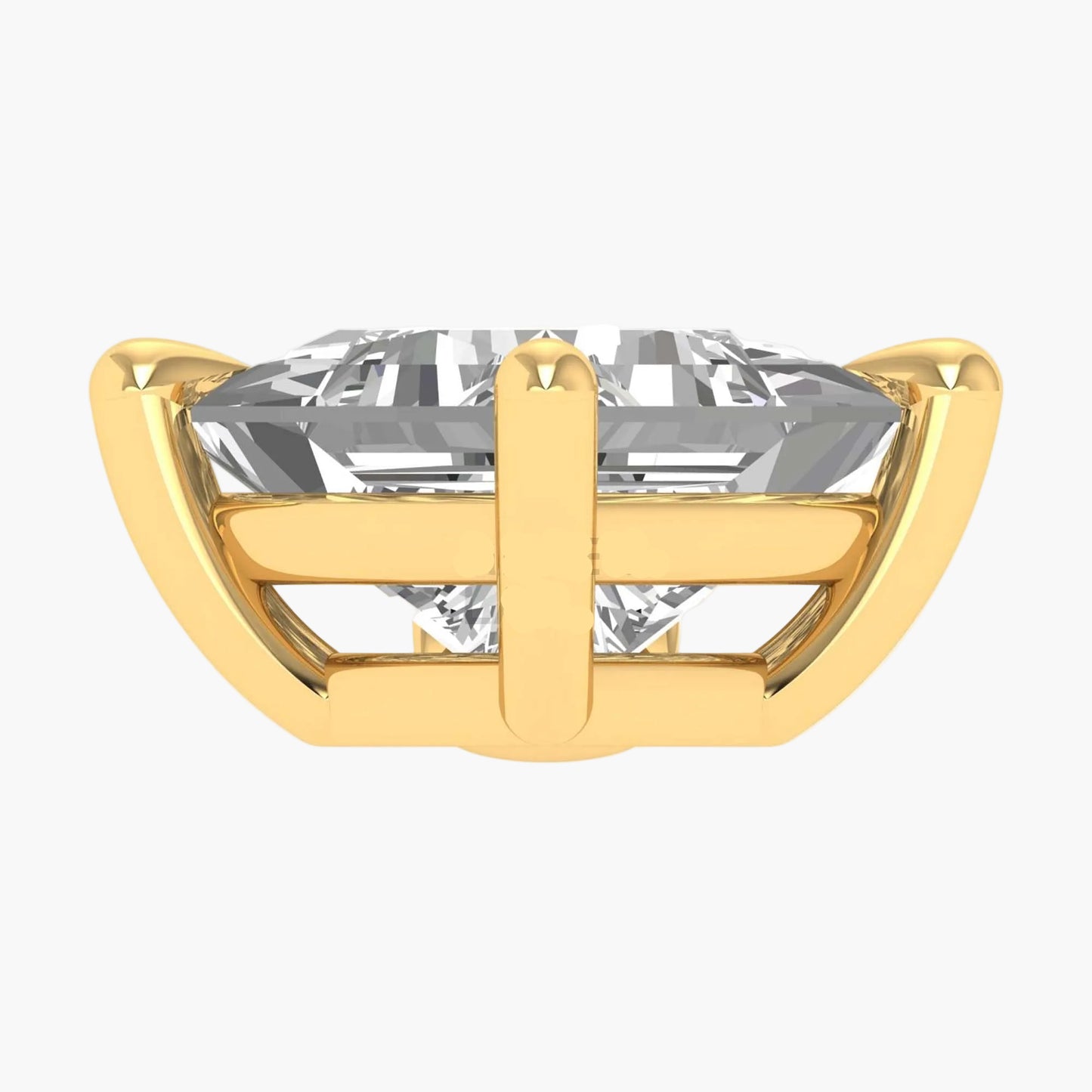 Kite-Set Princess Cut Diamond Solitaire Pendant
