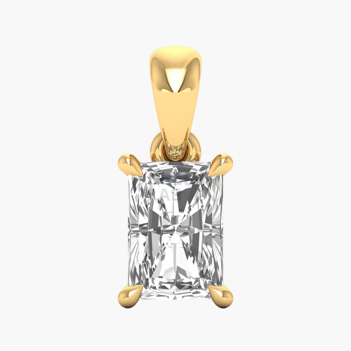 Radiant Solitaire Essence Diamond Pendant