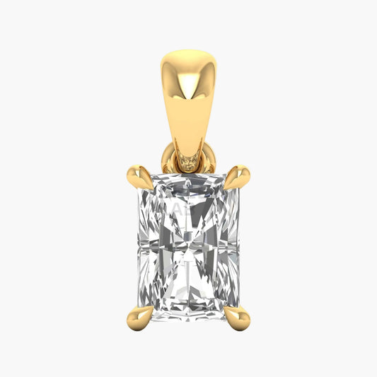 Radiant Solitaire Essence Diamond Pendant