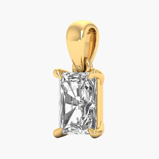 Radiant Solitaire Essence Diamond Pendant