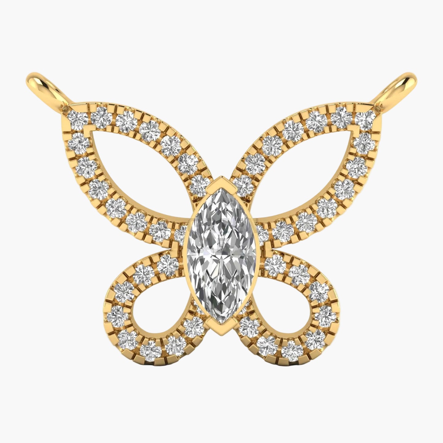Butterfly Aura Diamond Pendant