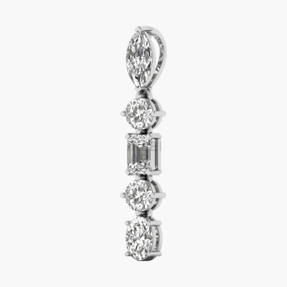 Diamond pendant on a white background