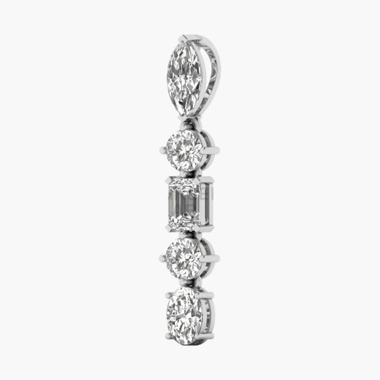 Diamond pendant on a white background