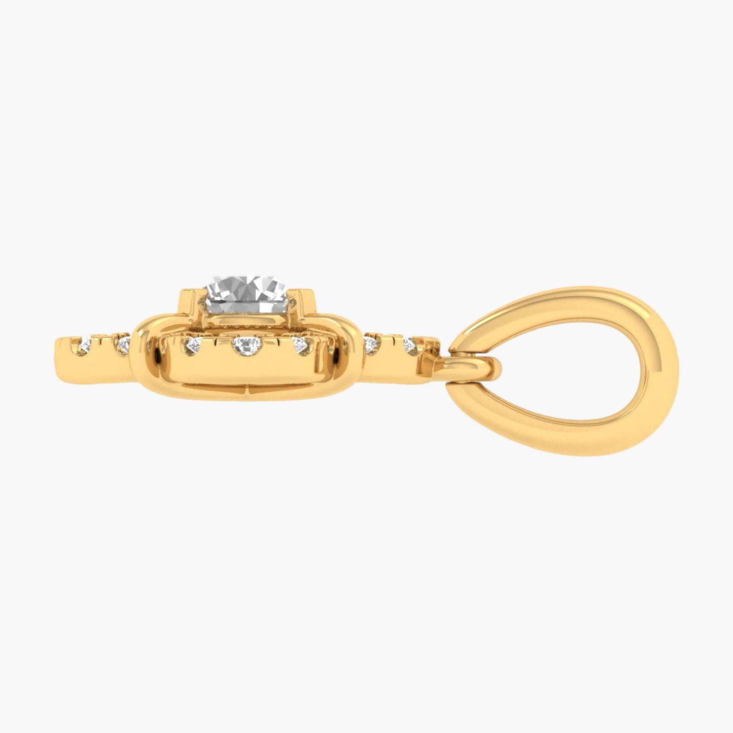 Quatrefoil Floral Diamond Halo Pendant