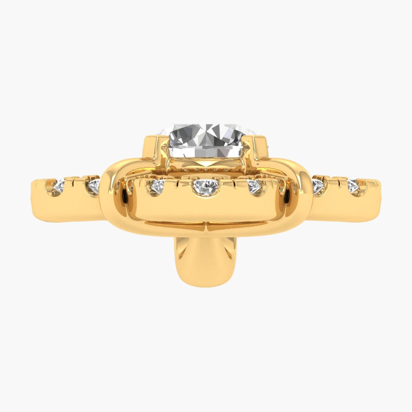Quatrefoil Floral Diamond Halo Pendant