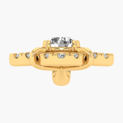Quatrefoil Floral Diamond Halo Pendant