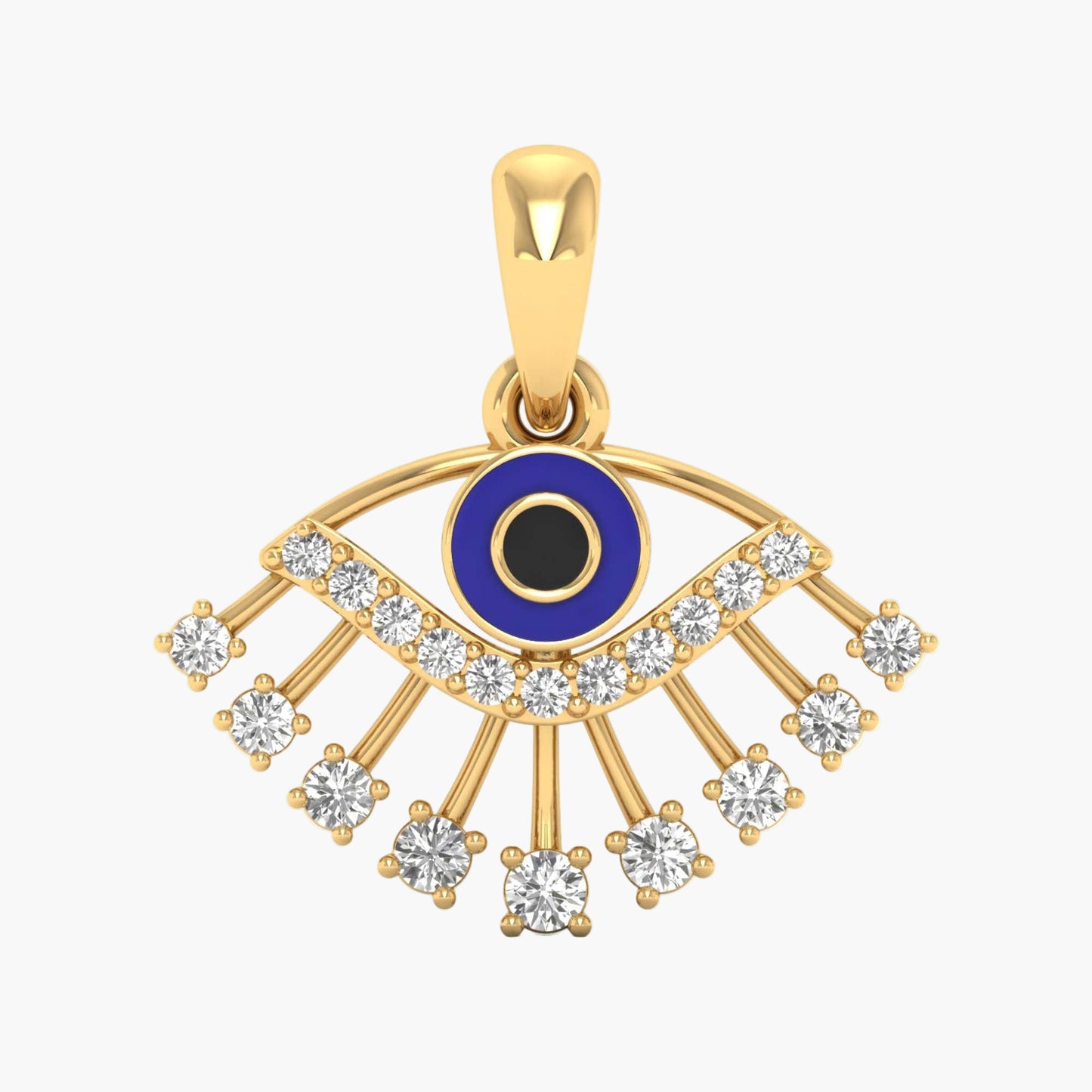 Radiant Evil Eye Diamond Pendant