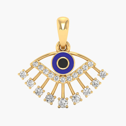 Radiant Evil Eye Diamond Pendant