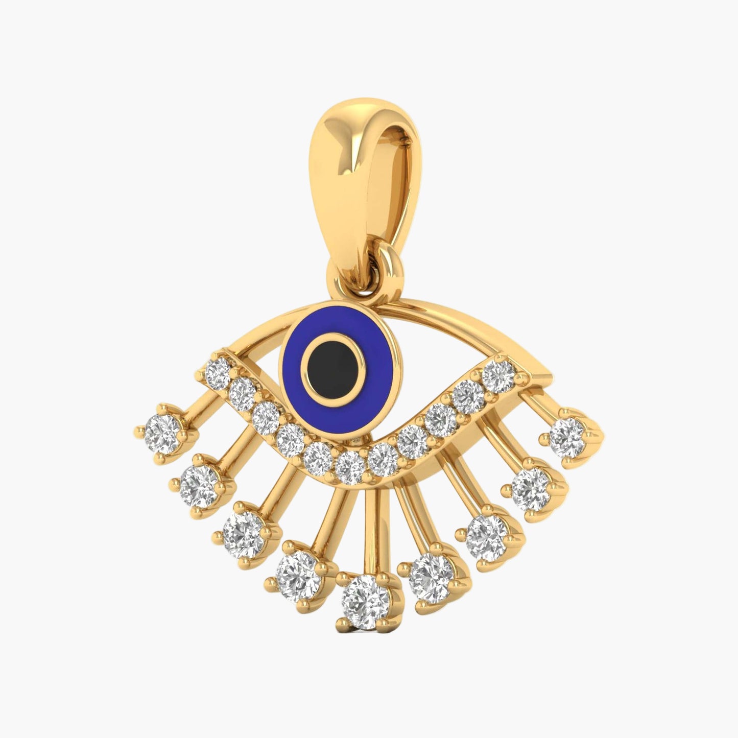 Radiant Evil Eye Diamond Pendant