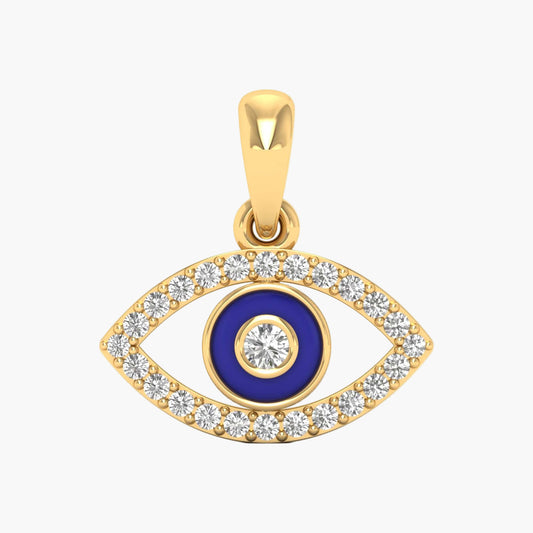 Evil Eye Protection Diamond Pendant Without Chain