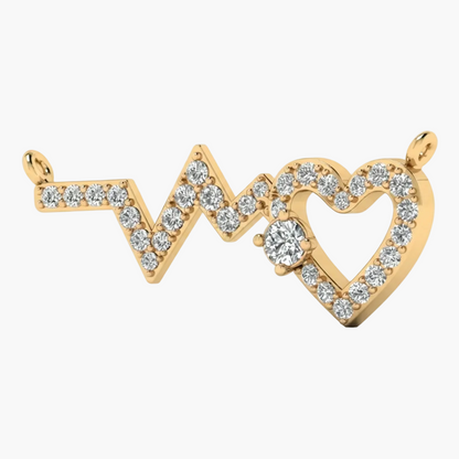 Heartbeat Pave Heart Diamond Mangalsutra Pendant