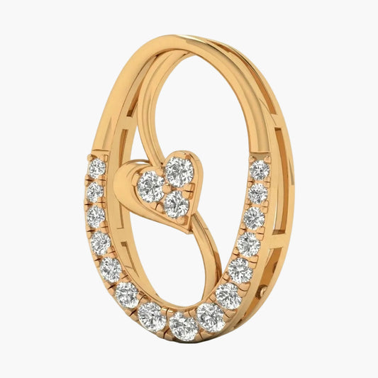 Heart Oval Diamond Pendant