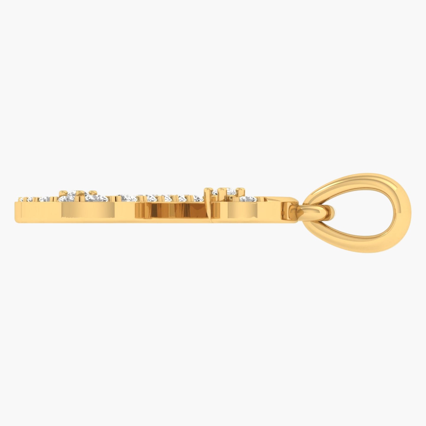 S Alphabet Initial Diamond Pendant