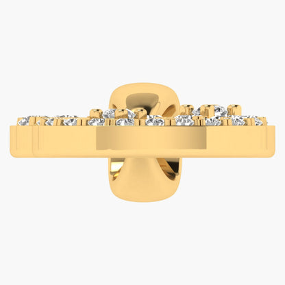 S Alphabet Initial Diamond Pendant