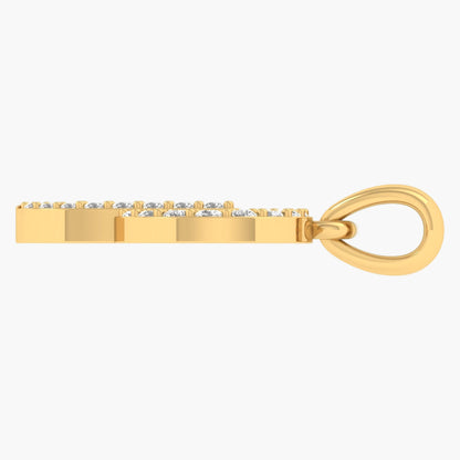 P Alphabet Diamond Pendant
