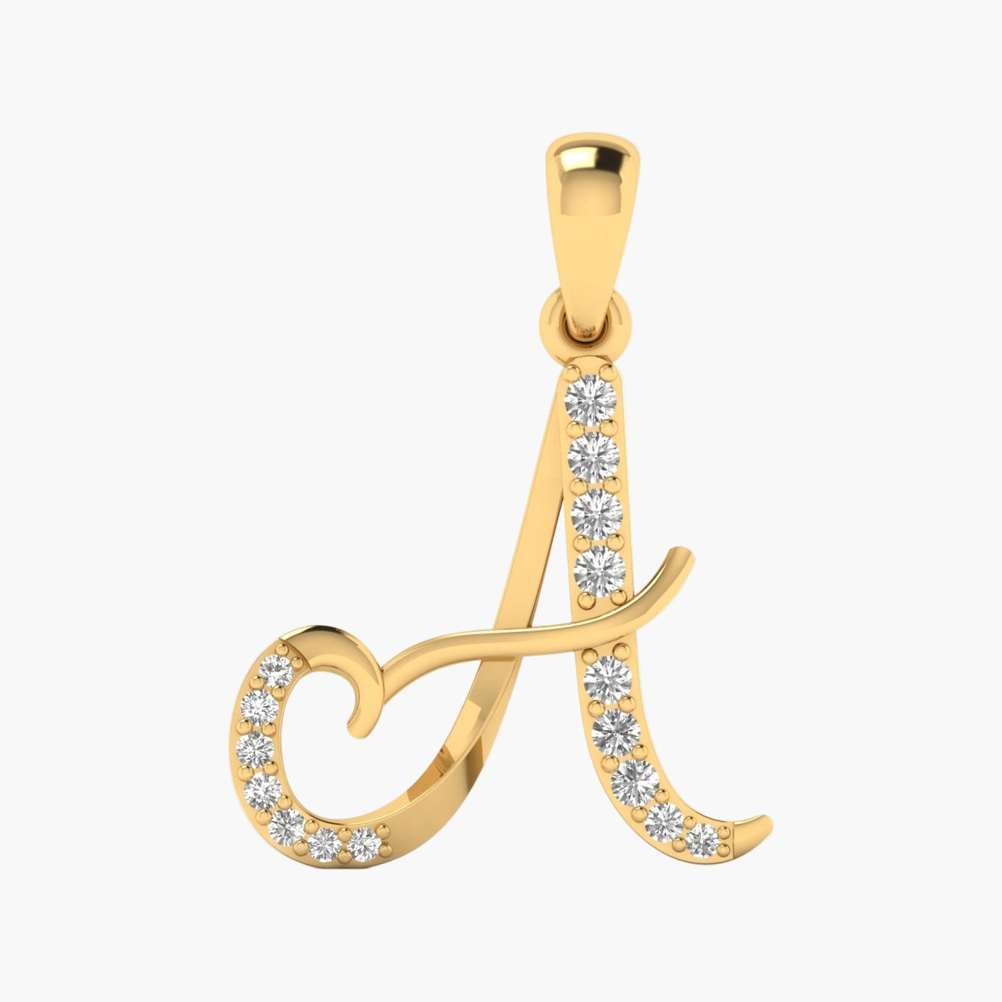 A Alphabet Diamond Pendant
