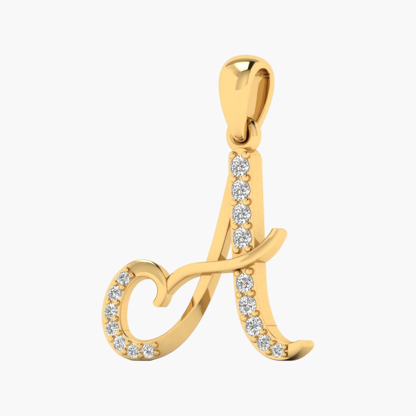 A Alphabet Diamond Pendant