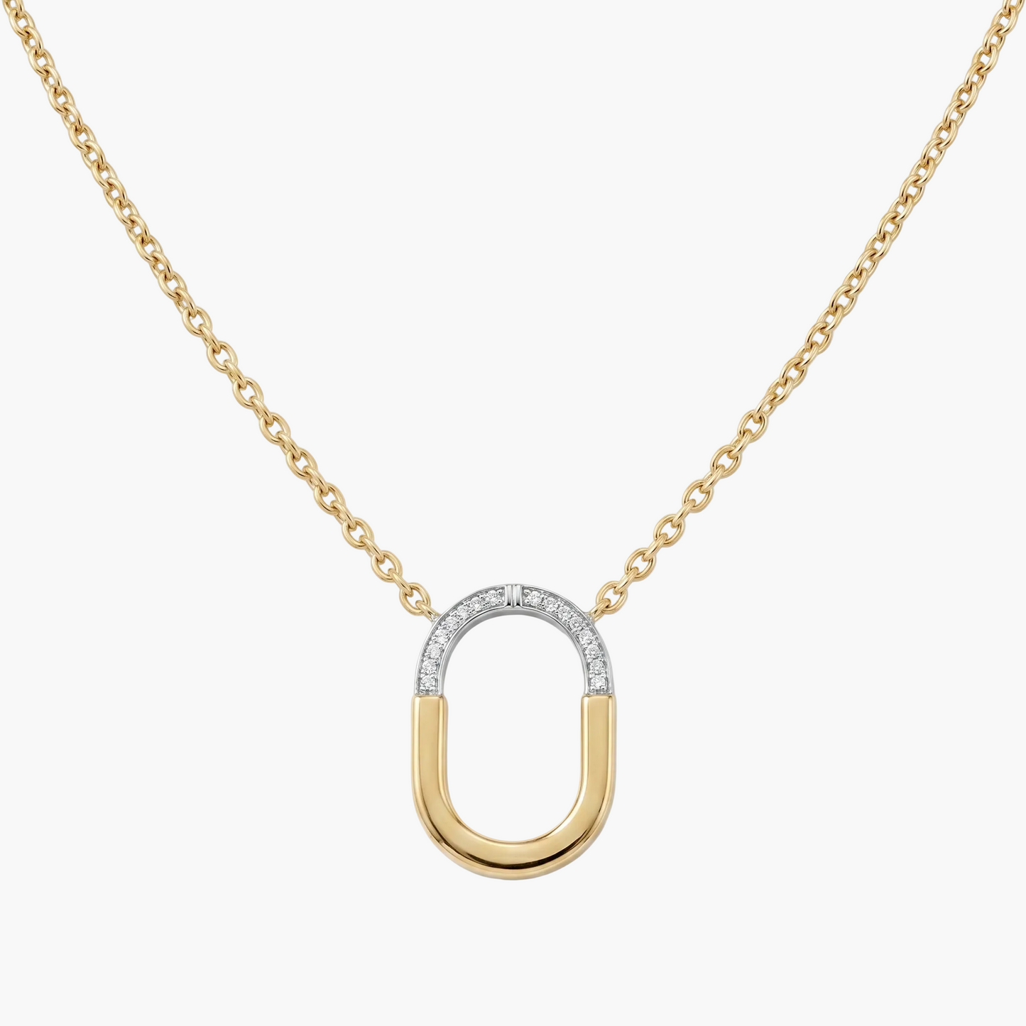 Dash & Dot Diamond Pendant With Chain
