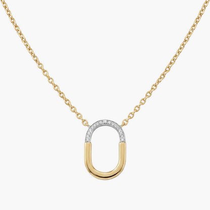 Dash & Dot Diamond Pendant With Chain