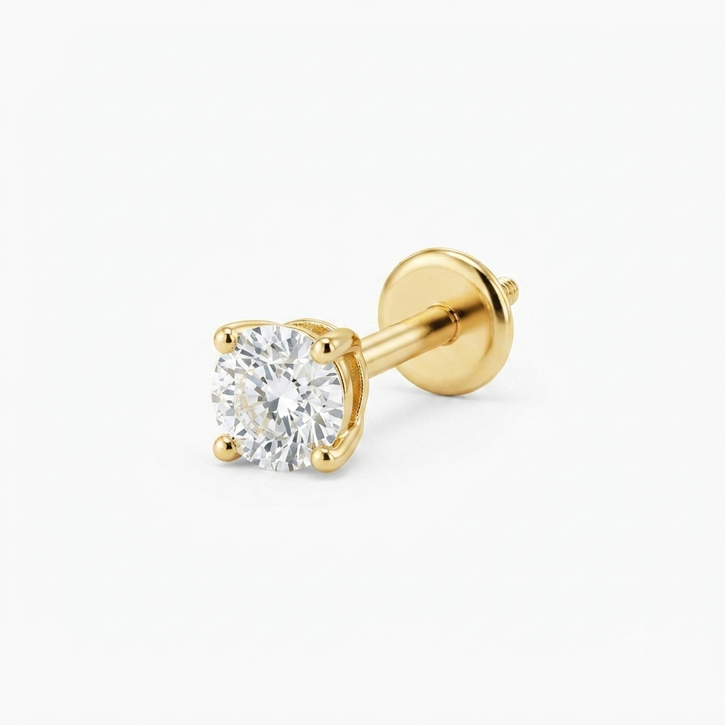 0.52 Round Shaped Diamond Nosepin
