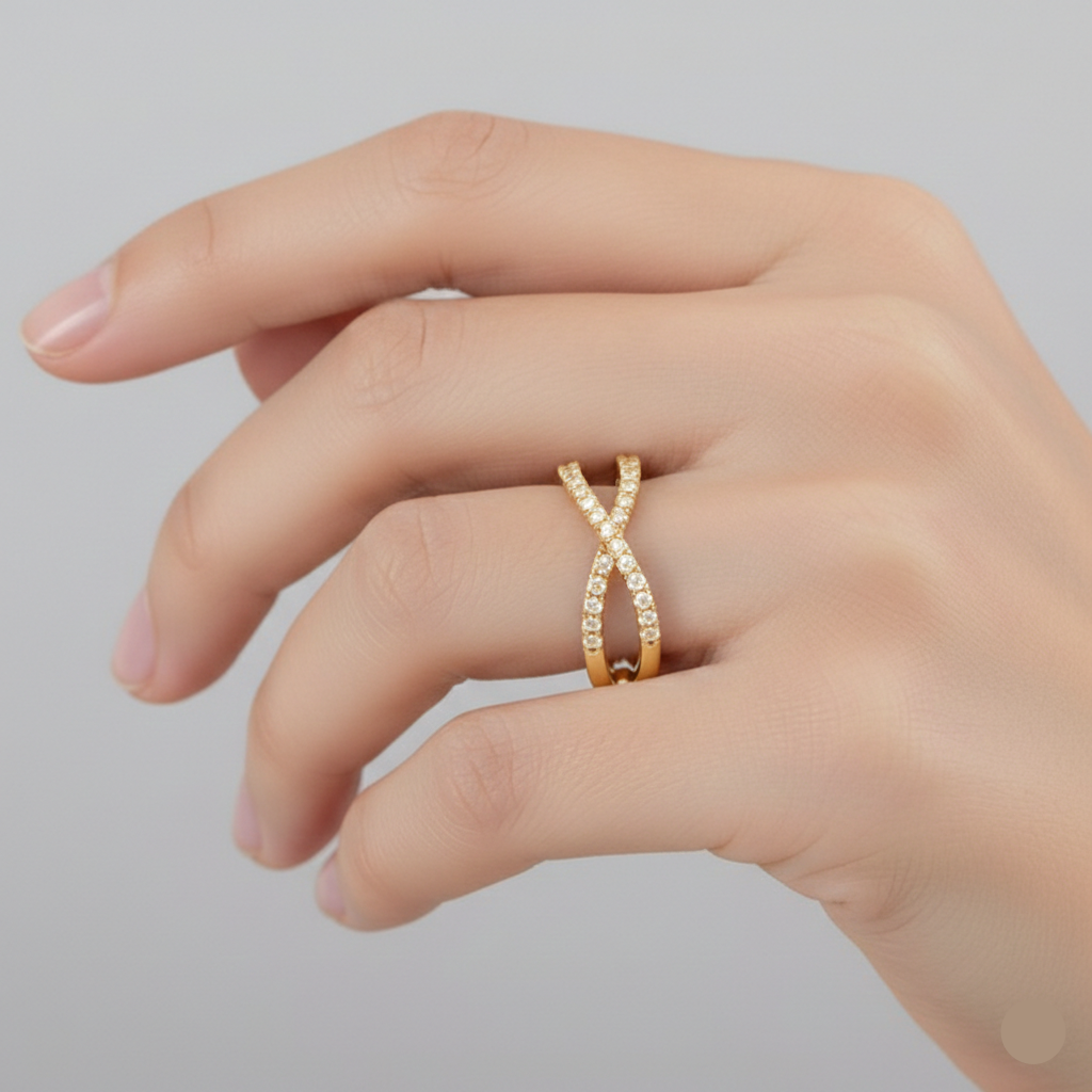 Swirl Diamond Ring