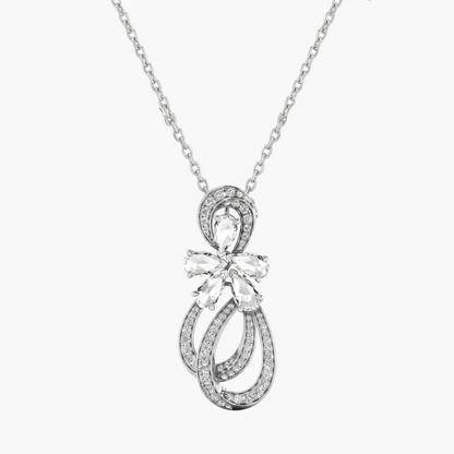 Cascade Blossom Diamond Pendant with Chain
