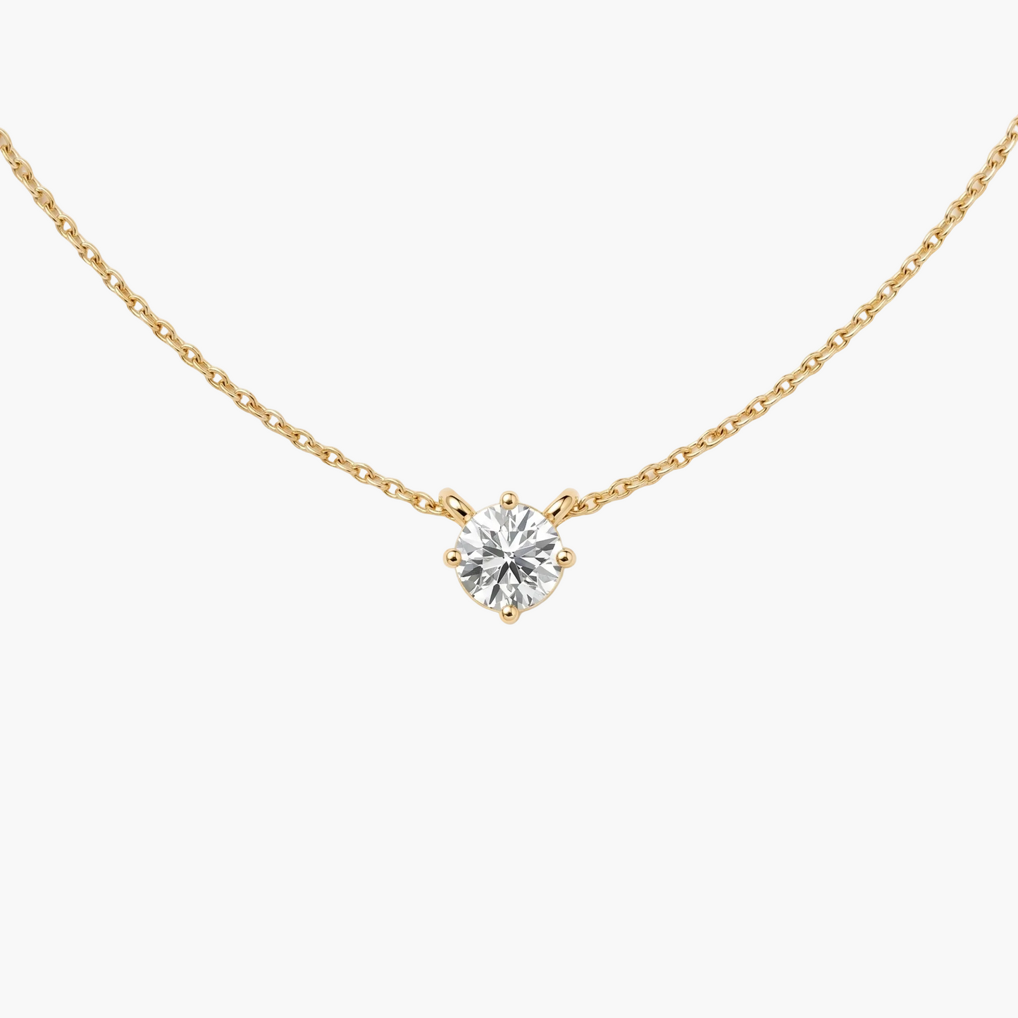 Classic Round Slide Diamond Pendant with Chain