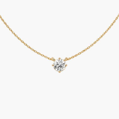 Classic Round Slide Diamond Pendant with Chain