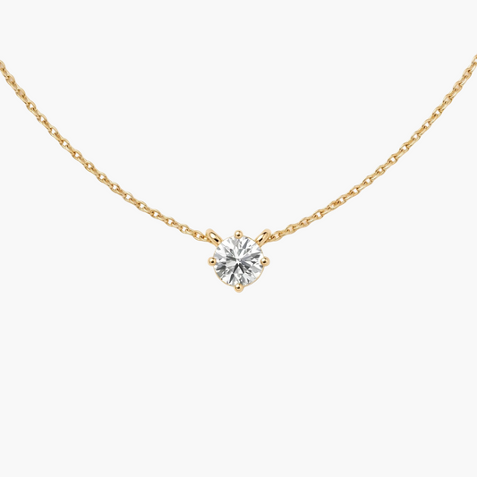 Classic Round Slide Diamond Pendant with Chain
