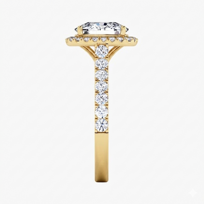 Reflective Halo Diamond Ring