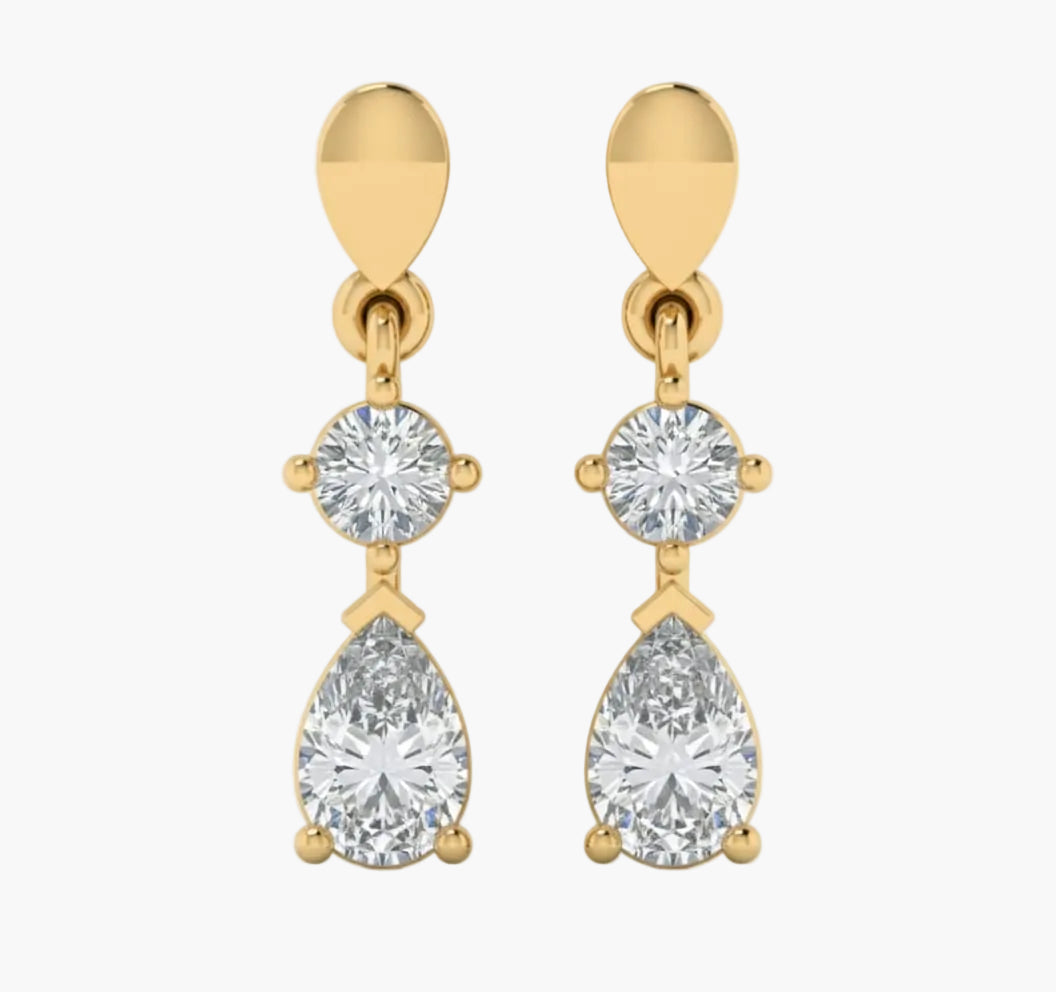 Radiant Trail Diamond Earrings
