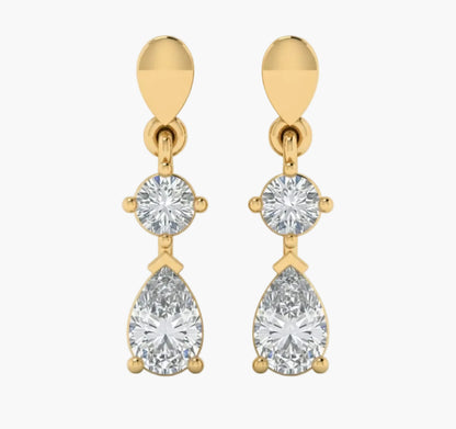 Radiant Trail Diamond Earrings