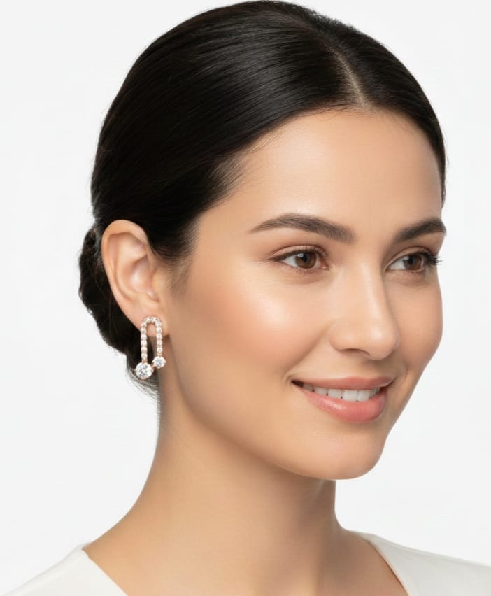 Drevia Drop Diamond Earrings