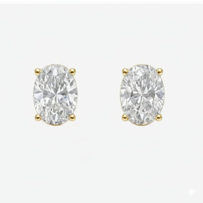 Caelis Oval Diamond Earrings