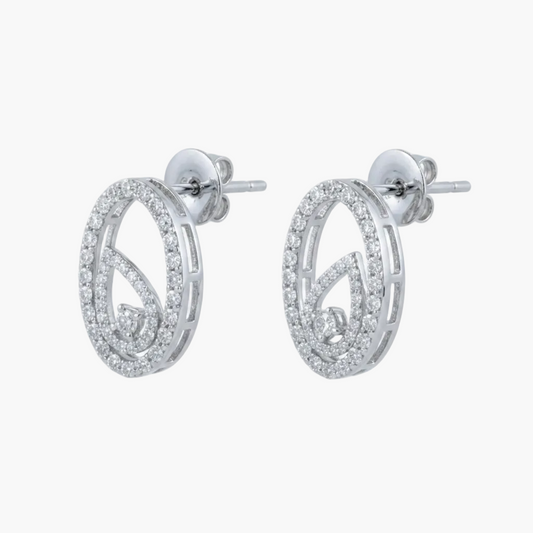 Oval Delight Diamond Earrings